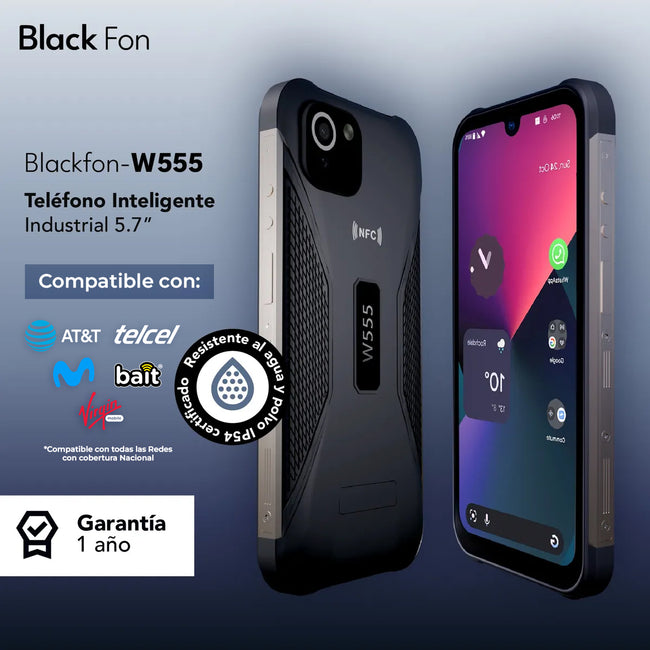 BlackFon W555 Uso Rudo Nfc Pantalla Hd 5.7 Camara 8/5 Mpx