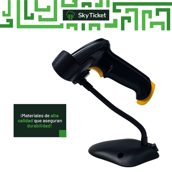 Lector De Código De Barras Led Con Base Escáner 2d, Lee Qr - USB.