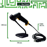 Lector De Código De Barras Led Con Base Escáner 2d, Lee Qr - USB.