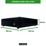 Kit De Punto De Venta Lector Código De Barras Con Base + Cajón De Dinero 4 Billetes 8 Monedas - Incluye Software De Regalo.