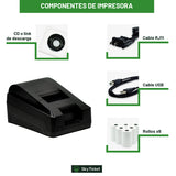 Kit De Punto De Venta Cajón De 4 Billetes 8 Monedas, Impresora De Ticket, Lector De Código De Barras, Point Blue- Incluye 5 Rollos y Software De Regalo.