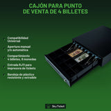 Kit De Punto De Venta Impresora De Tickets 58 Mm, Cajón De Dinero 4 Billetes Y 8 Monedas - Incluye 5 Rollos Y Software De Regalo.