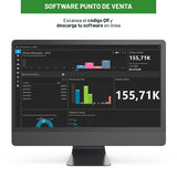 Kit De Punto De Venta Impresora De Tickets 58mm Más Lector De Código De Barras Con Base - Incluye 5 Rollos Y Software De Regalo.