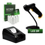 Kit De Punto De Venta Impresora De Tickets 58mm Más Lector De Código De Barras 2D Con Iluminación QR - Incluye Rollos Y Software De Regalo.