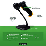Kit De Punto De Venta Impresora De Tickets 58mm Más Lector De Código De Barras 2D Con Iluminación QR - Incluye Rollos Y Software De Regalo.