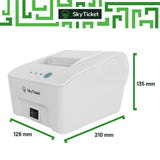 Impresora Térmica De Tickets Punto De Venta 58mm Portátil Blanca Y USB - Incluye 5 Rollos Y Software De Regalo.