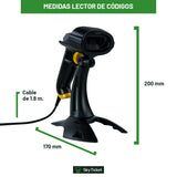 Kit De Punto De Venta Impresora De Tickets 58mm Más Lector De Código De Barras Con Base - Incluye 5 Rollos Y Software De Regalo.