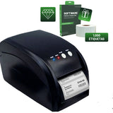 Impresora De Etiquetas Adhesivas Térmica Para Códigos De Barras Con Hasta 82mm - 1 Rollo De Etiquetas Y Software De Regalo.